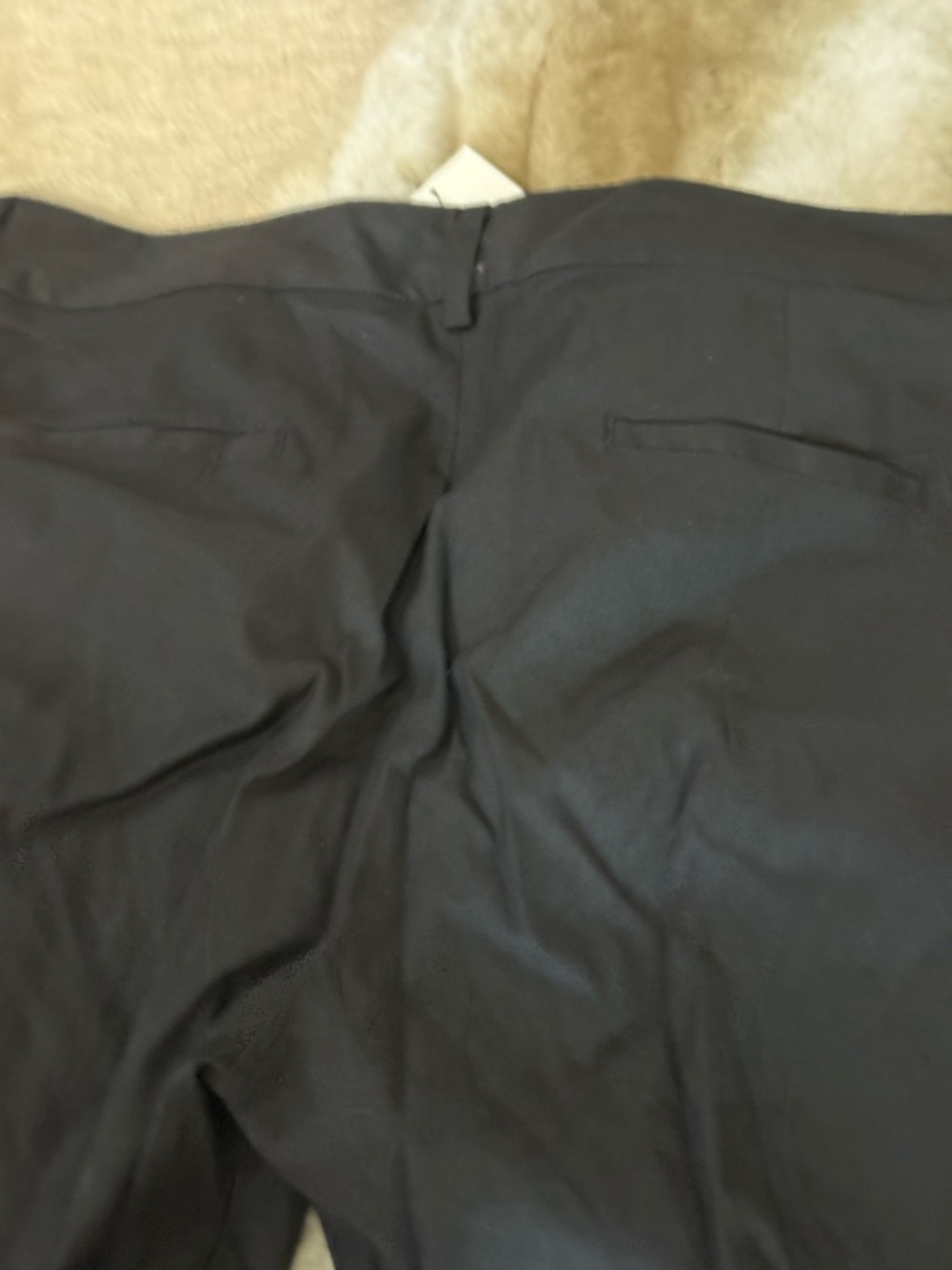 MaxMara Weekend Black Trousers with Subtle Stripe Lining